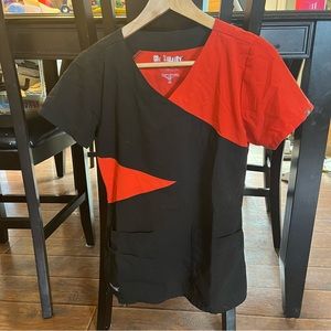 Grey’s Anatomy | Color Block Mock Wrap Scrub Top | XS